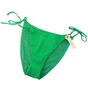 NWT Victoria's Secret Bikini Bottom Large Green Side Tie Cheeky